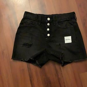 Old navy, black high rise shorts.
